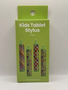 GEMS 4 Pack Kids Universal Tablet Stylus Pens Crayon Style